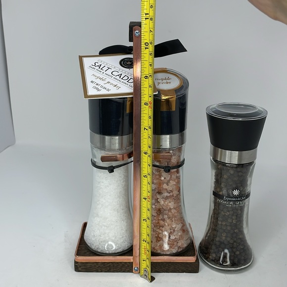 NWT Urban Gourmet Salt Caddy Dark Pink & White Himalayan Salt, Black Pepper - Picture 11 of 12